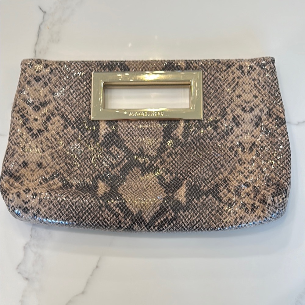 Michael Kors Snake Print Clutch Bag